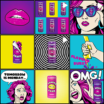 Flashback Vodka Social Media and Website Imagery Design